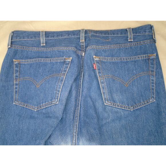 Vintage 90s Levis 501 Medium Wash Denima Button Fly Size 38x36 Red Tab - Picture 14 of 16